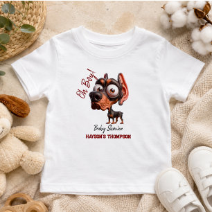 T-shirt Pour Bébé Caricatures de chien mignons Baby Shower pour garç