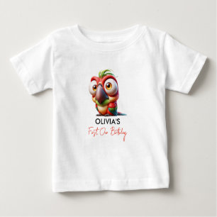 T-shirt Pour Bébé Caricatures de perroquets magiques 1er anniversair