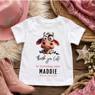 T-shirt Pour Bébé Caricatures de vache sacrée Je suis une cowgirl 1e
