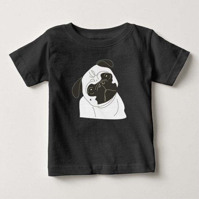 T-shirt Pour Bébé Carlin (Devant)