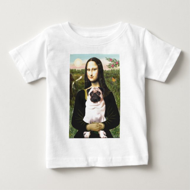 T-shirt Pour Bébé Carlin 3 (fawn) - Mona Lisa (Devant)