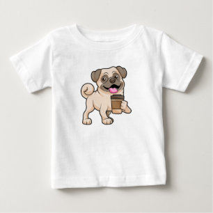 T-shirt Pour Bébé Carlin avec café pour aller