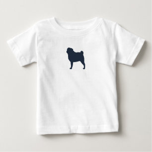 T-shirt Pour Bébé Carlin Chien Silhouette   Carlin Cool Lover's