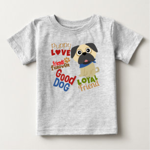 T-shirt Pour Bébé Carlin Dog meilleur ami