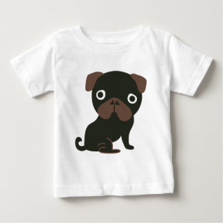 T-shirt Pour Bébé Carlin noir