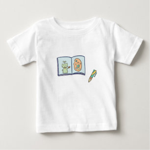 T-shirt Pour Bébé Carnet de croquis mignon pour artistes voyageurs