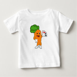 T-shirt Pour Bébé Carotte au Poker avec cartes de Poker