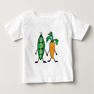 T-shirt Pour Bébé Carotte et pois