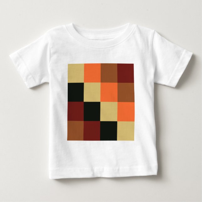 T-shirt Pour Bébé Carrés couleur (Devant)