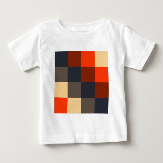T-shirt Pour Bébé Carrés couleur (Devant)