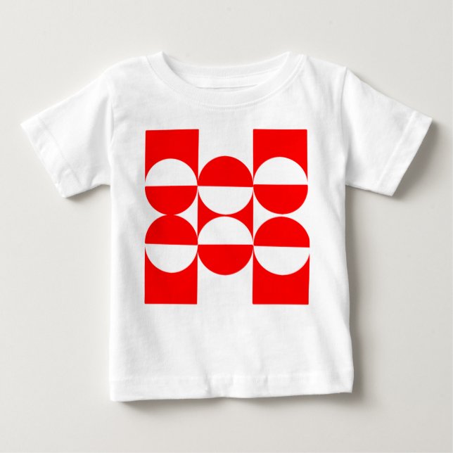 T-shirt Pour Bébé Carrés et cercles du Bauhaus (Devant)