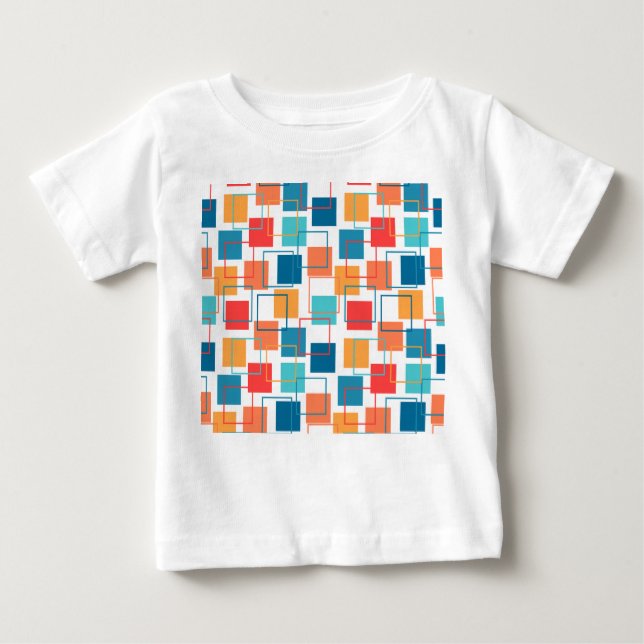 T-shirt Pour Bébé Carrés et grands titres (Devant)