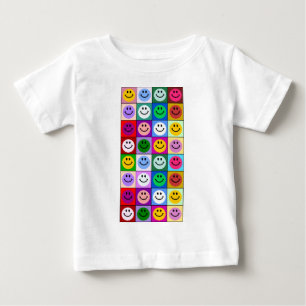 T-shirt Pour Bébé Carrés multicolores