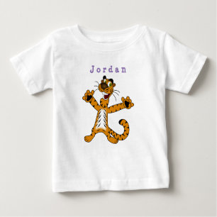 T-shirt Pour Bébé carrosserie drôle, tigre de chat .