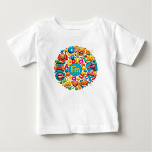 T-shirt Pour Bébé "Carrousel Alphabet"