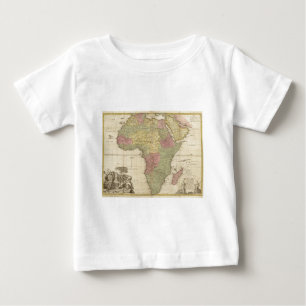 T-shirt Pour Bébé Carte 1725 de l'Afrique de cru