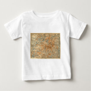 T-shirt Pour Bébé Carte 1909 d'Adirondacks du guide du voyage du