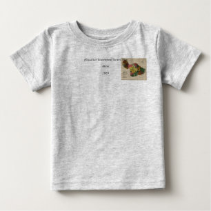 T-shirt Pour Bébé Carte ancienne vintage d'enquête de Maui - Hawaï,
