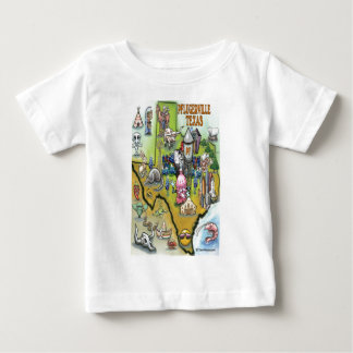 T-shirt Pour Bébé Carte de bande dessinée de Pflugerville le Texas