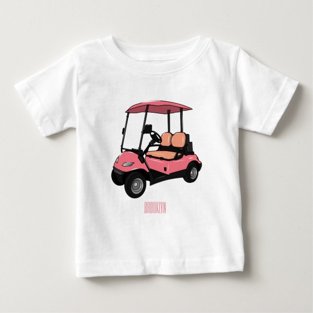 T-shirt Pour Bébé Carte de golf / dessin animé en voiturette de golf (Devant)