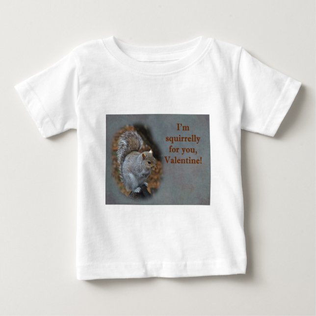 T-shirt Pour Bébé Carte de la Saint-Valentin écureuil (Devant)