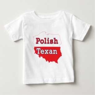 T-shirt Pour Bébé Carte de Pologne texane