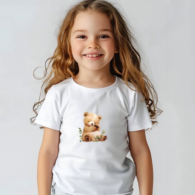 T-shirt Pour Bébé Carte de remerciements Baby shower bébé mignonne (Cute Baby Bear Baby Shower Thank You Card Baby T-Shirt)