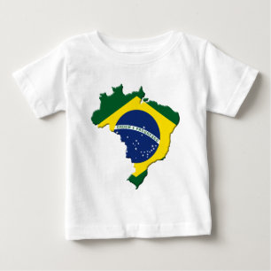 T-shirt Pour Bébé Carte du Brésil