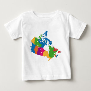 T-shirt Pour Bébé Carte du Canada