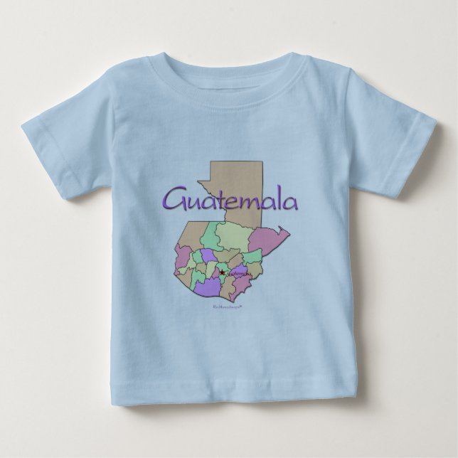 T-shirt Pour Bébé Carte du Guatemala (Devant)