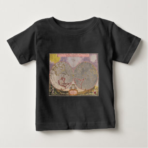 T-shirt Pour Bébé Carte du monde antique