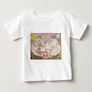 T-shirt Pour Bébé Carte du monde antique