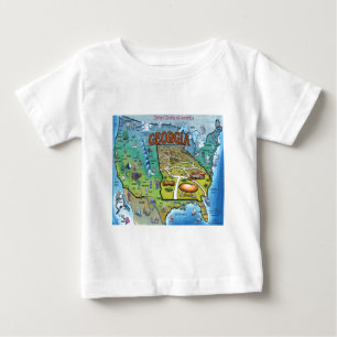 T-shirt Pour Bébé Carte Géorgie USA