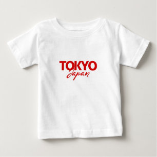 T-shirt Pour Bébé Carte graphique Red Tokyo Japon Imprimer Toddler C