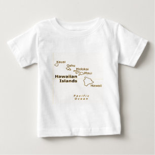 T-shirt Pour Bébé Carte hawaïenne tee - shirts pour bébés
