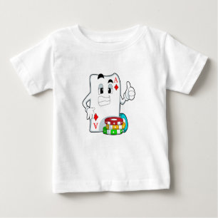 T-shirt Pour Bébé Carte Poker avec jetons Poker