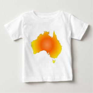 T-shirt Pour Bébé Carte Sunny Australie