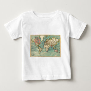 T-shirt Pour Bébé Carte vintage du monde