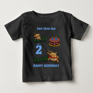 T-shirt Pour Bébé Cartes d'invitation d'anniversaire safari léopard