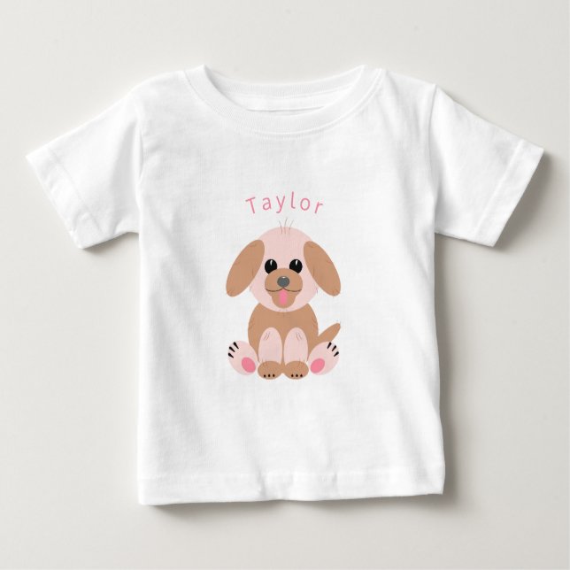 T-shirt Pour Bébé Cartographie sur marionnette personnalisée Pastel  (Devant)