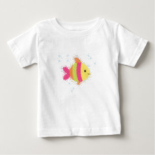 T-shirt Pour Bébé Carton de poisson mignon