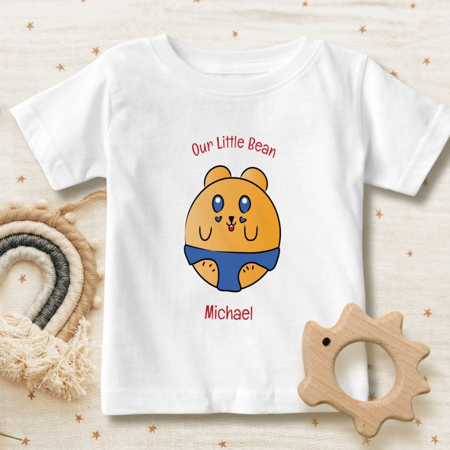 T-shirt Pour Bébé Carton mignon Hamster Blanc Rouge Jaune Moderne (Créateur téléchargé)