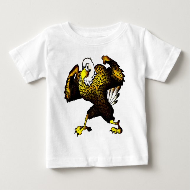 T-shirt Pour Bébé Cartoon Combattre l'aigle (Devant)