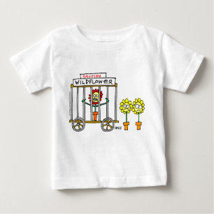 T-shirt Pour Bébé Cartoon Fleur sauvage mignon Cranky Boisterous Fun