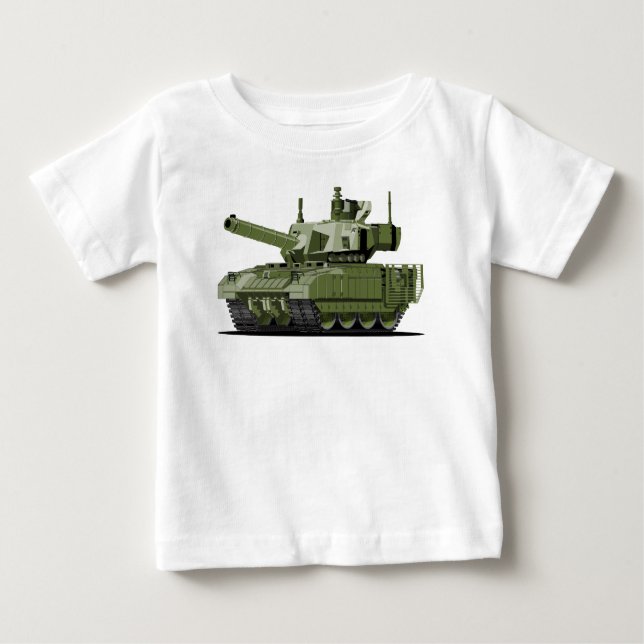 T-shirt Pour Bébé Cartoon modern armored tank (Devant)