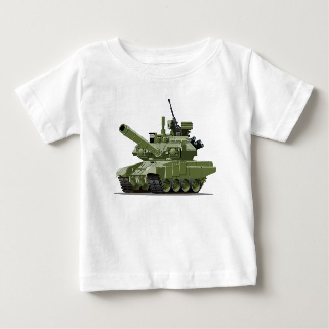 T-shirt Pour Bébé Cartoon modern armored tank (Devant)
