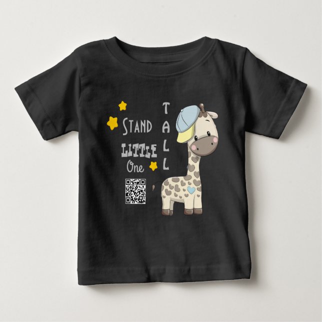 T-shirt Pour Bébé Cartoon personnalisé Baby Boy Giraffe (Devant)