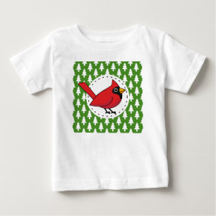 T-shirt Pour Bébé Cartoon Red Cardinal