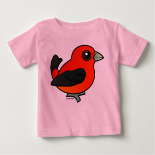 T-shirt Pour Bébé Cartoon Scarlet Tanager