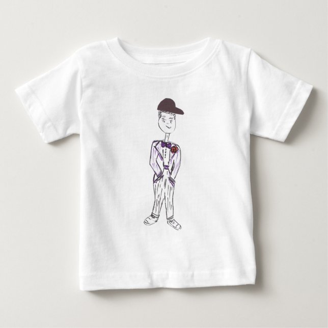 T-shirt Pour Bébé Casquette de baseball noir (Devant)